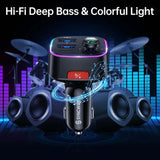 Syncwire-Bluetooth-5.3-FM-Transmitter-Car-Adapter-48W-HIFI-Deep-Bass-Colorful-LED-Light